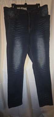 VIP Jeans Women's Plus Size 23/24 Dark Wash Whiskered Denim Jeans